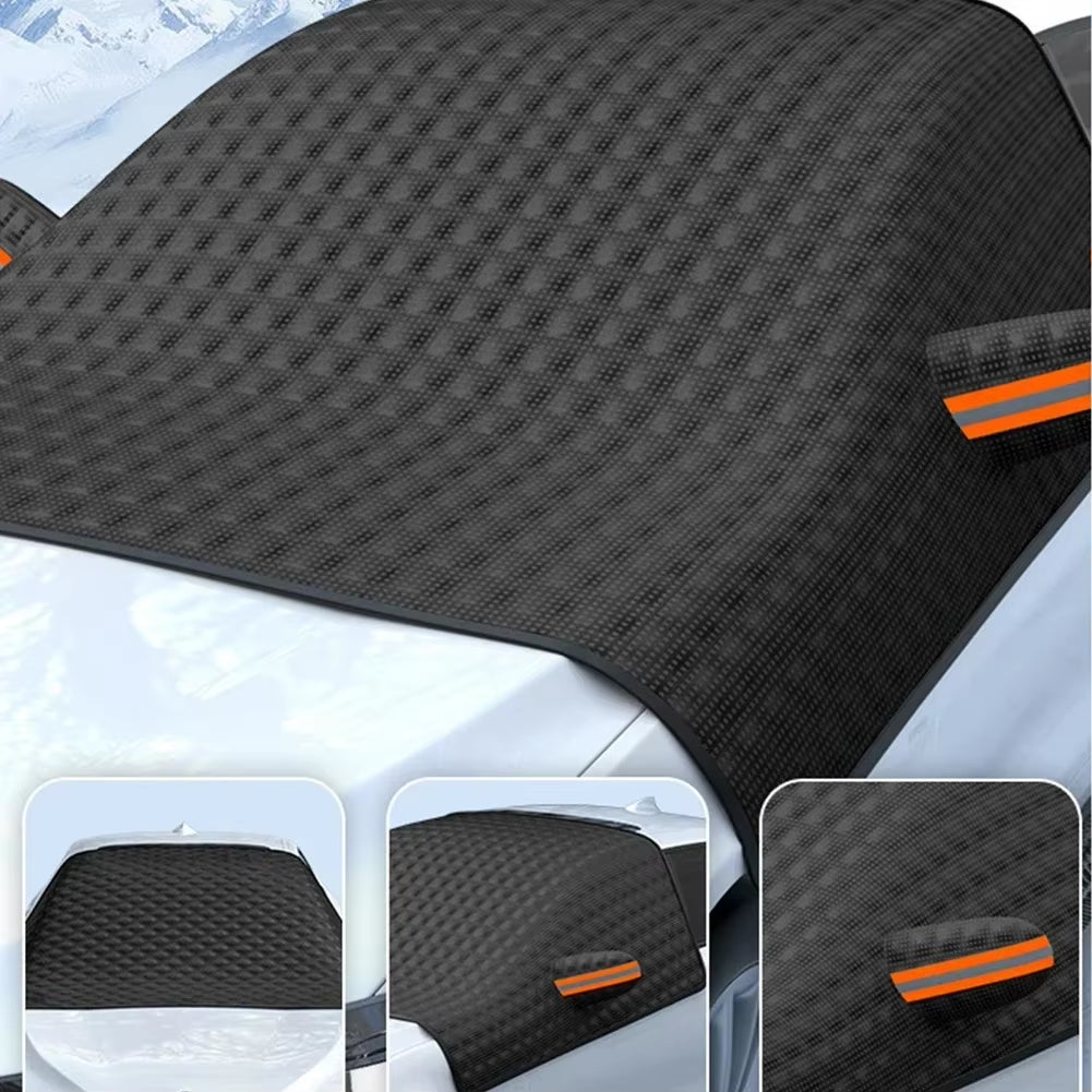 Large Magnetic Winter Car Snow Cover and Windshield Protector - Waterproof Anti-Freeze Sun Visor Accessory