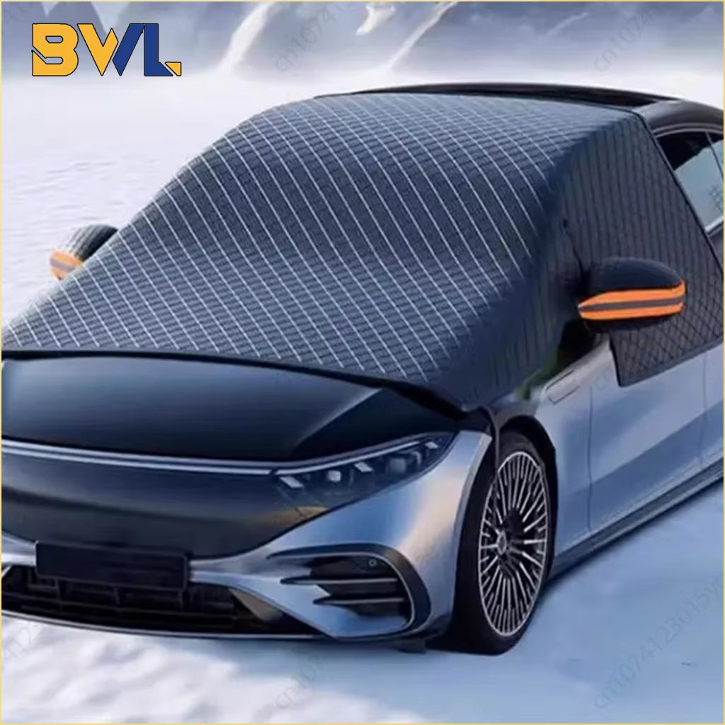 Large Magnetic Winter Car Snow Cover and Windshield Protector - Waterproof Anti-Freeze Sun Visor Accessory
