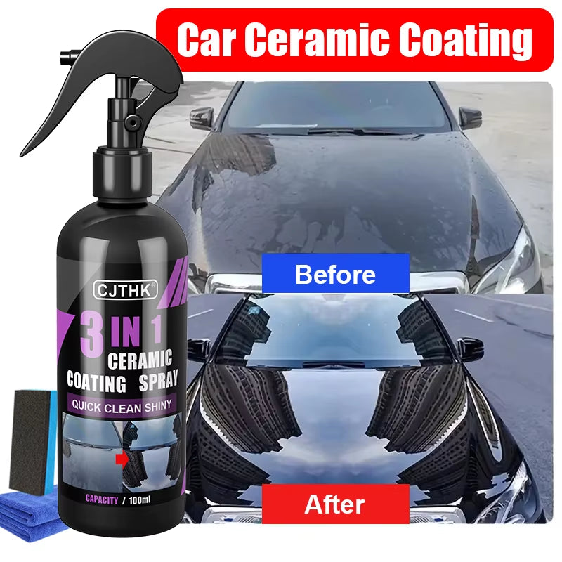 Ceramic Nano Coating for Vehicles - Hydrophobic Anti-Scratch Liquid Protection and Polishing Solution